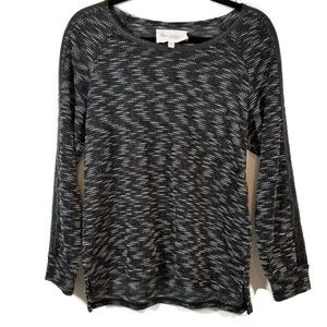 $3 Deal! Vince Camuto faux leather-trim sweater S